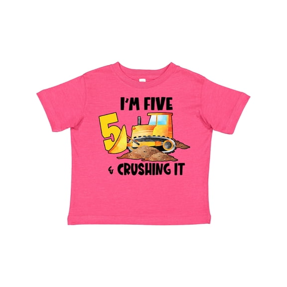 Inktastic I'm 5 and Crushing It Construction 5th Birthday Boys or Girls Toddler T-Shirt
