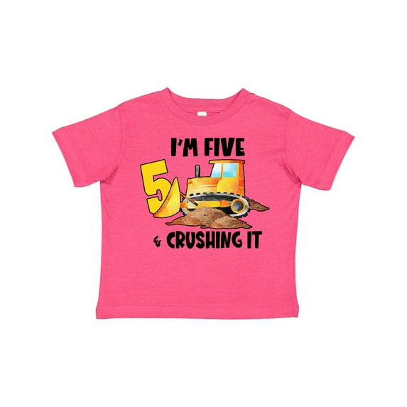 Inktastic I'm 5 and Crushing It Construction 5th Birthday Boys or Girls Toddler T-Shirt