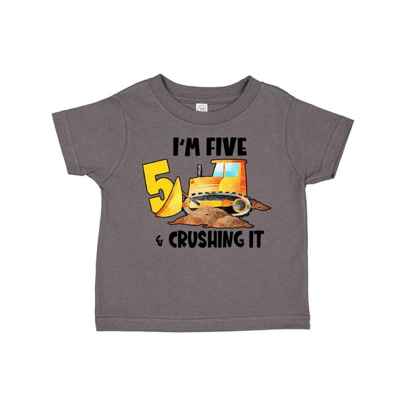 Inktastic I'm 5 and Crushing It Construction 5th Birthday Boys or Girls Toddler T-Shirt