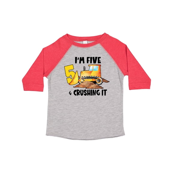 Inktastic I'm 5 and Crushing It Construction 5th Birthday Boys or Girls Toddler T-Shirt