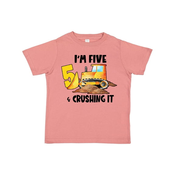 Inktastic I'm 5 and Crushing It Construction 5th Birthday Boys or Girls Toddler T-Shirt