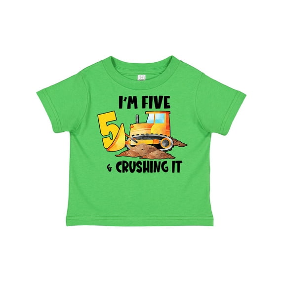 Inktastic I'm 5 and Crushing It Construction 5th Birthday Boys or Girls Toddler T-Shirt