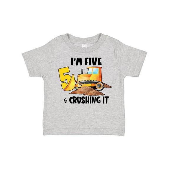 Inktastic I'm 5 and Crushing It Construction 5th Birthday Boys or Girls Toddler T-Shirt