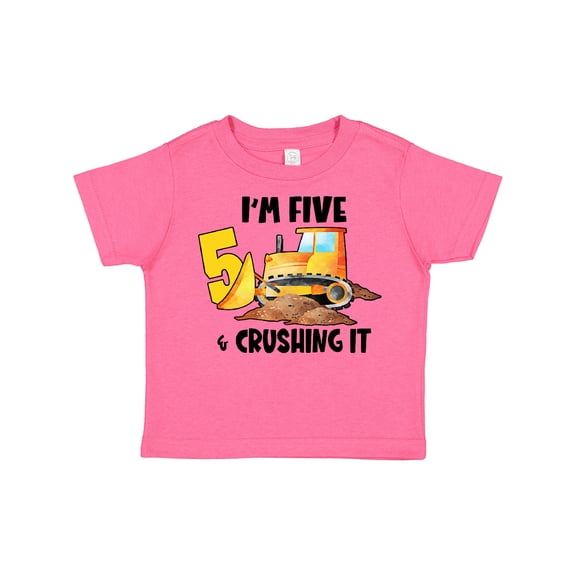 Inktastic I'm 5 and Crushing It Construction 5th Birthday Boys or Girls Toddler T-Shirt
