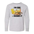 thumbnail image 1 of Inktastic I'm 5 and Crushing It Construction 5th Birthday Long Sleeve Youth T-Shirt, 1 of 5
