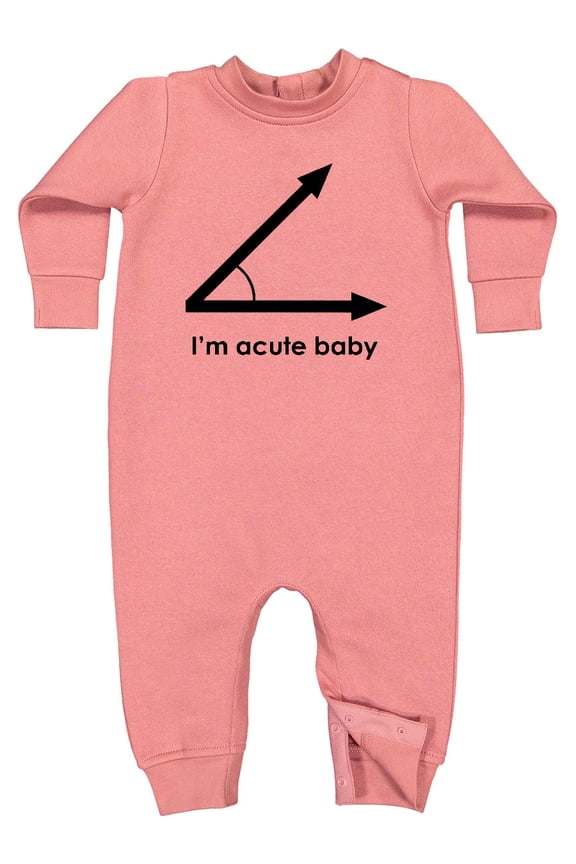 I'm Acute Baby Funny Math Pun Baby Fleece Romper