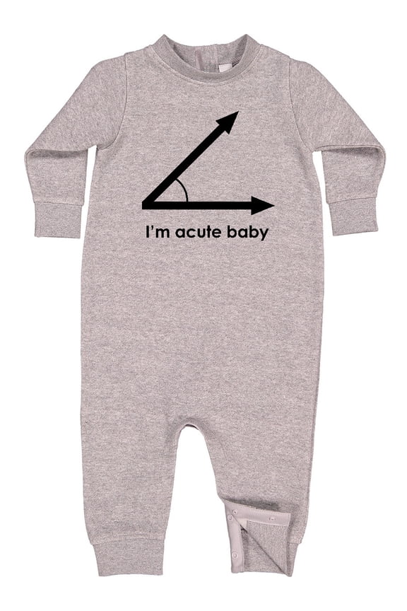 I'm Acute Baby Funny Math Pun Baby Fleece Romper