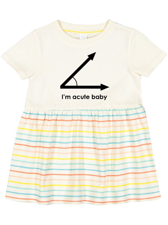 I'm Acute Baby Funny Math Pun Girls Baby Dress