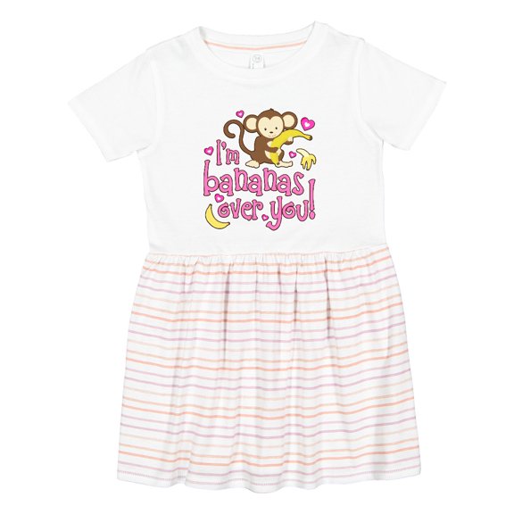 Inktastic I'm Bananas over You Girls Toddler Dress