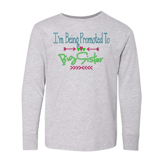 Inktastic I'm Being Promoted to Big Sister Long Sleeve Youth T-Shirt