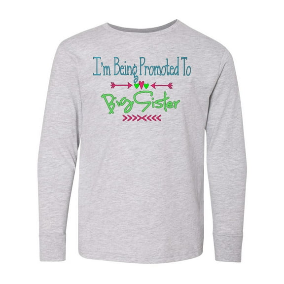 Inktastic I'm Being Promoted to Big Sister Long Sleeve Youth T-Shirt
