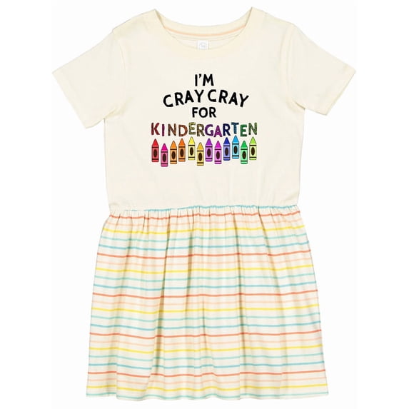 Inktastic I'm Cray Cray for Kindergarten Fun Crayons Girls Toddler Dress