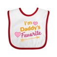 thumbnail image 1 of Inktastic I'm Daddy's Favorite with Arrow and Hearts in Pink Boys or Girls Baby Bib, 1 of 4