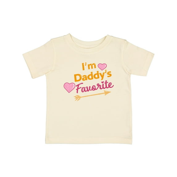 Inktastic I'm Daddy's Favorite with Arrow and Hearts in Pink Boys or Girls Baby T-Shirt