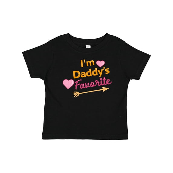 Inktastic I'm Daddy's Favorite with Arrow and Hearts in Pink Boys or Girls Baby T-Shirt