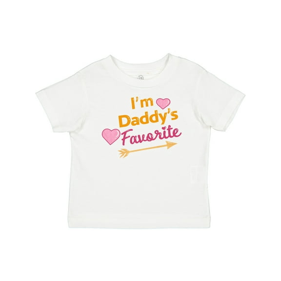 Inktastic I'm Daddy's Favorite with Arrow and Hearts in Pink Boys or Girls Baby T-Shirt