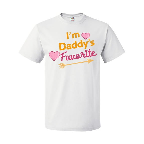 Inktastic I'm Daddy's Favorite with Arrow and Hearts in Pink T-Shirt