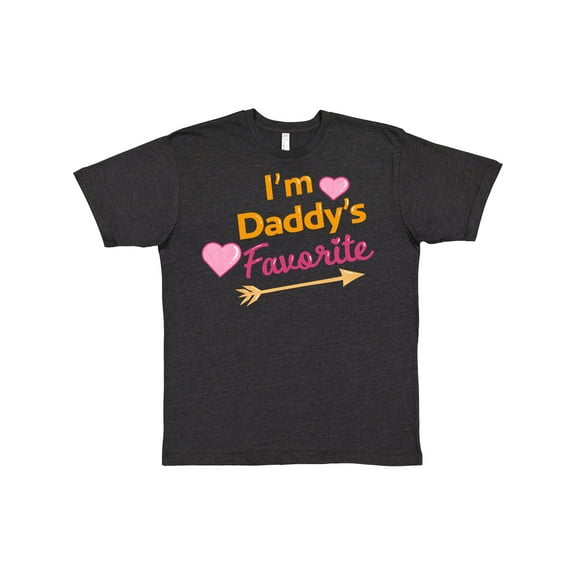 Inktastic I'm Daddy's Favorite with Arrow and Hearts in Pink T-Shirt
