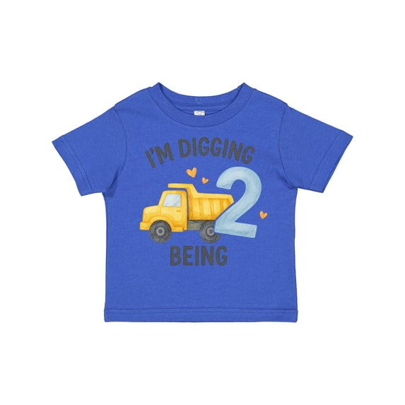 Inktastic I'm Digging Being 2 Birthday Truck Boys or Girls Toddler T-Shirt