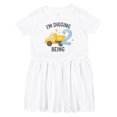 thumbnail image 1 of Inktastic I'm Digging Being 2 Birthday Truck Girls Toddler Dress, 1 of 5