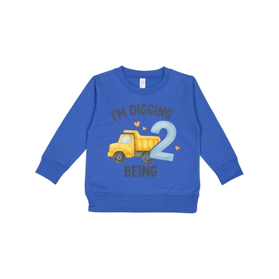 Inktastic I'm Digging Being 2 Birthday Truck Toddler Sweatshirt
