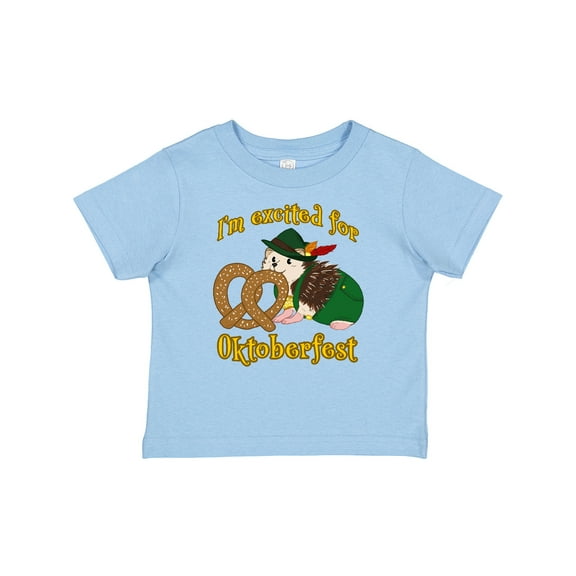 Inktastic I'm Excited for Oktoberfest with Cute Hedgehog Boys or Girls Baby T-Shirt