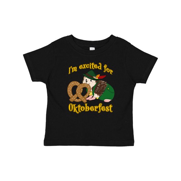 Inktastic I'm Excited for Oktoberfest with Cute Hedgehog Boys or Girls Baby T-Shirt