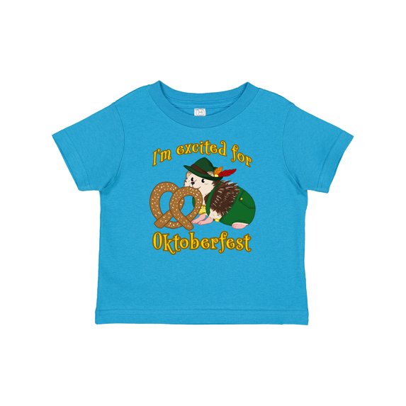 Inktastic I'm Excited for Oktoberfest with Cute Hedgehog Boys or Girls Baby T-Shirt