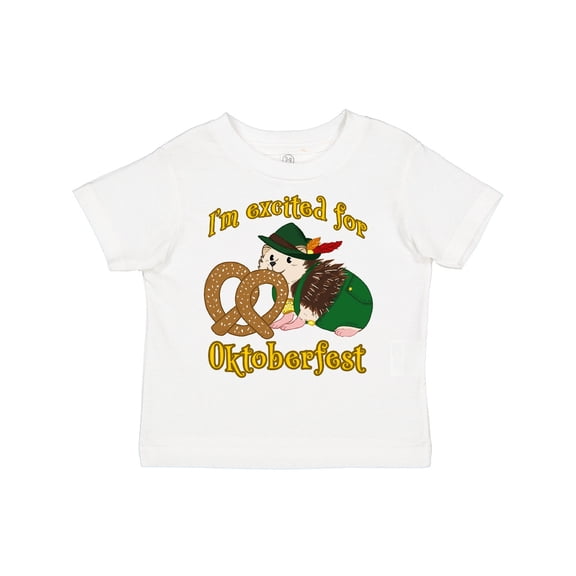 Inktastic I'm Excited for Oktoberfest with Cute Hedgehog Boys or Girls Toddler T-Shirt