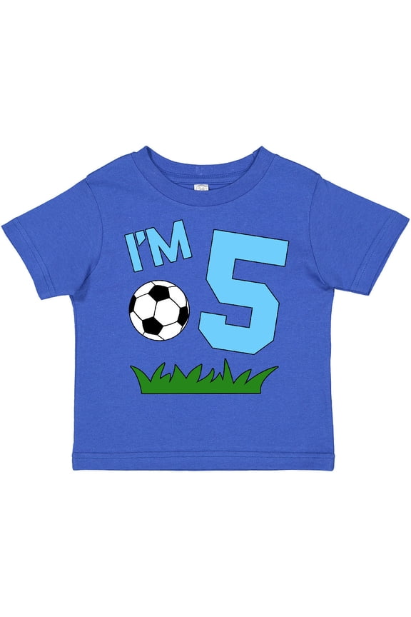 I'm Five Fifth Birthday Soccer Boys or Girls Toddler T-Shirt