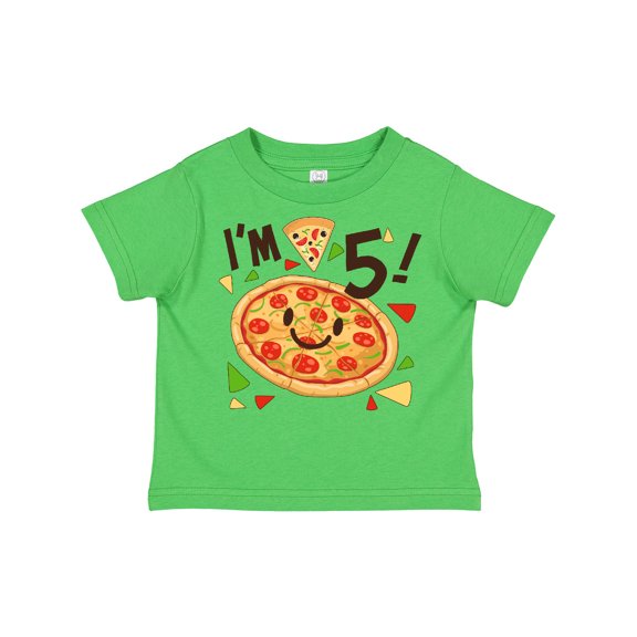Inktastic I'm Five Pizza Birthday Party Boys or Girls Toddler T-Shirt