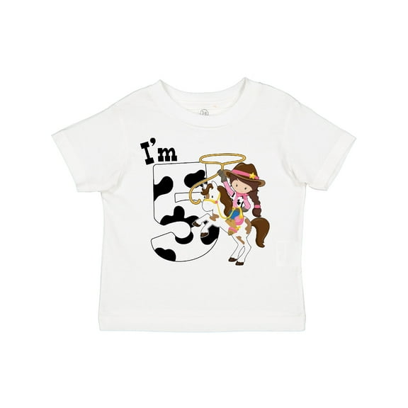 Inktastic I'm Five-cowgirl Riding Horse Birthday Girls Toddler T-Shirt