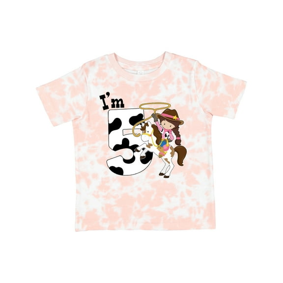 Inktastic I'm Five-cowgirl Riding Horse Birthday Girls Toddler T-Shirt