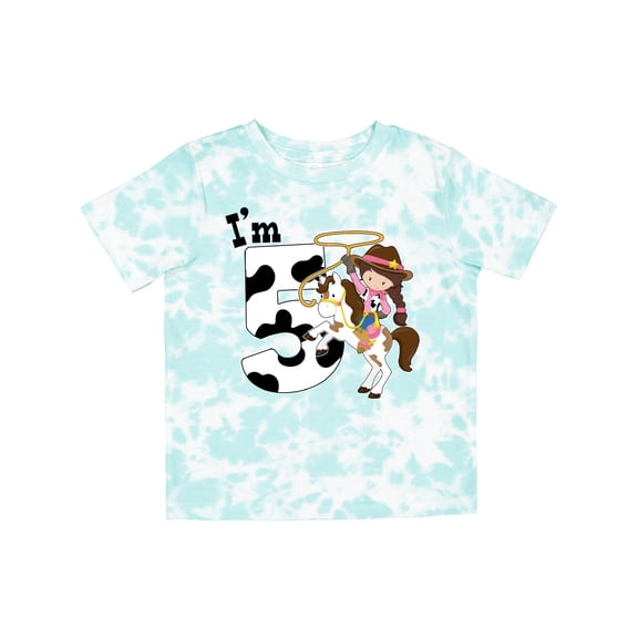 Inktastic I'm Five-cowgirl Riding Horse Birthday Girls Toddler T-Shirt