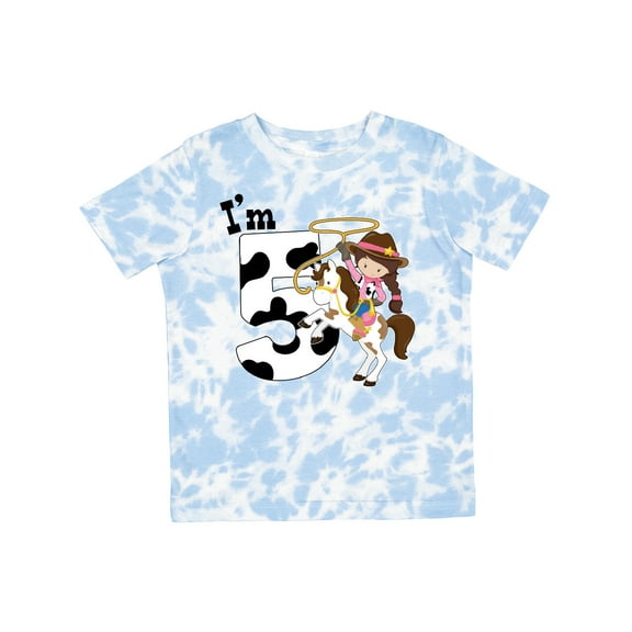 Inktastic I'm Five-cowgirl Riding Horse Birthday Girls Toddler T-Shirt