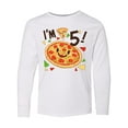 thumbnail image 1 of Inktastic I'm Five pizza birthday party Long Sleeve Youth T-Shirt, 1 of 5