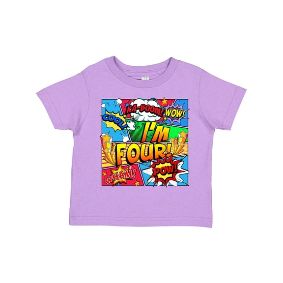 Inktastic I'm Four Comic Book Boys or Girls Toddler T-Shirt