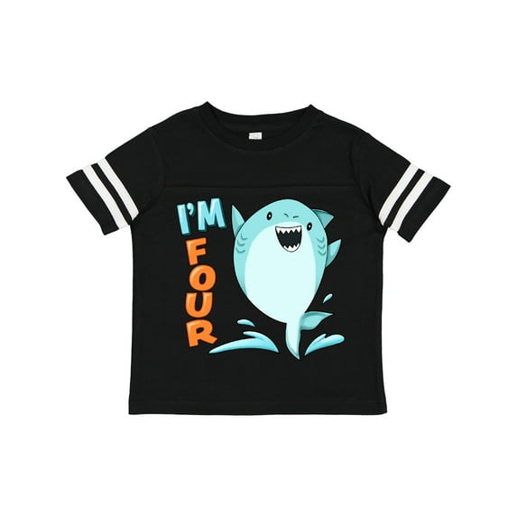 Inktastic I'm Four Shark Fourth Birthday Boys or Girls Toddler T-Shirt
