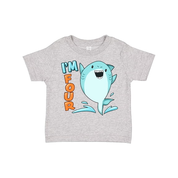 Inktastic I'm Four Shark Fourth Birthday Boys or Girls Toddler T-Shirt