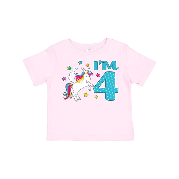 Inktastic I'm Four Unicorn 4th Birthday Boys or Girls Toddler T-Shirt