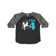thumbnail image 1 of Inktastic I'm Four Unicorn 4th Birthday Boys or Girls Toddler T-Shirt, 1 of 5