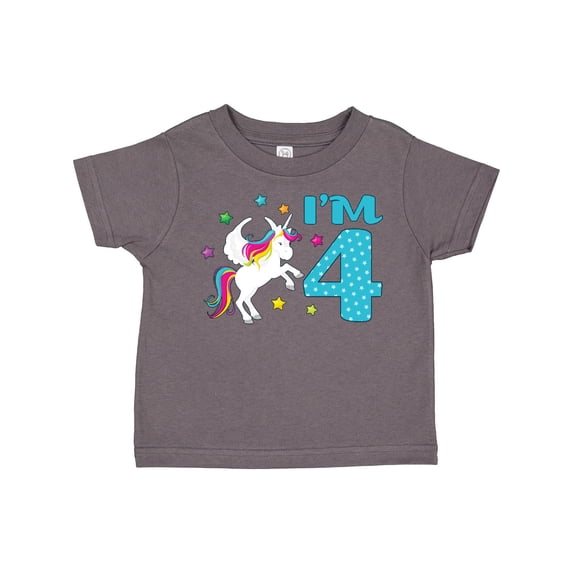 Inktastic I'm Four Unicorn 4th Birthday Boys or Girls Toddler T-Shirt