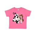 thumbnail image 1 of Inktastic I'm Four-cowgirl Riding Horse Birthday Girls Toddler T-Shirt, 1 of 5