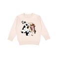 thumbnail image 1 of Inktastic I'm Four-cowgirl Riding Horse Birthday Toddler Sweatshirt, 1 of 4
