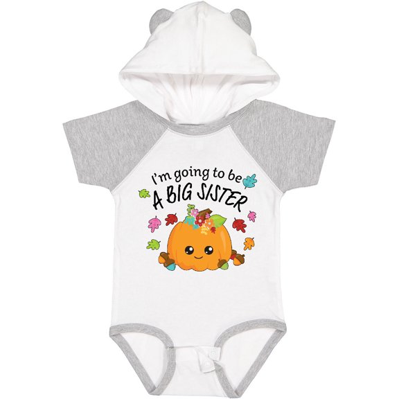 Inktastic I'm Going to Be a Big Sister Cute Halloween Pumpkin Girls Baby Bodysuit