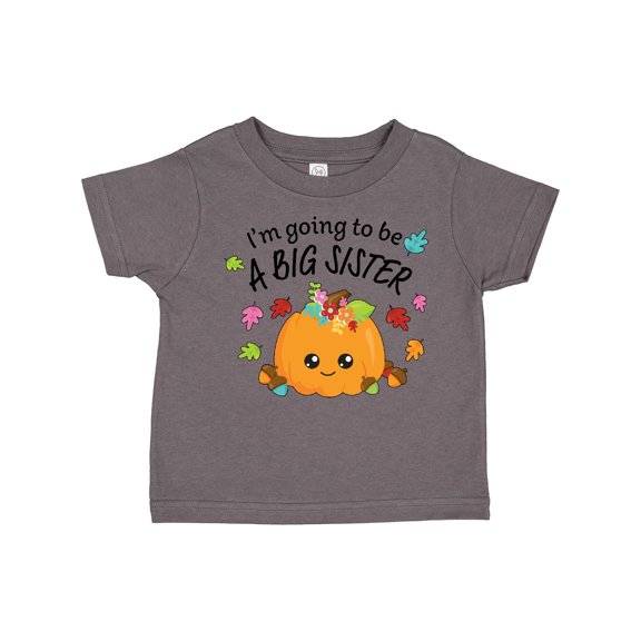 Inktastic I'm Going to Be a Big Sister- Cute Halloween Pumpkin Girls Toddler T-Shirt