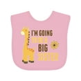 thumbnail image 1 of Inktastic I'm Going to Be a Big Sister Giraffe Girls Baby Bib, 1 of 4