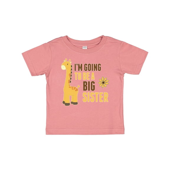 Inktastic I'm Going to Be a Big Sister Giraffe Girls Baby T-Shirt