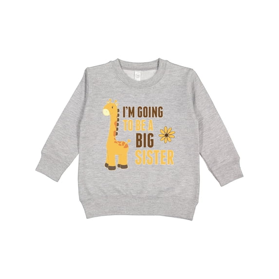 Inktastic I'm Going to Be a Big Sister Giraffe Toddler Sweatshirt