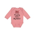 thumbnail image 1 of Inktastic I'm Going to Be a Big Sister Girls Long Sleeve Baby Bodysuit, 1 of 5